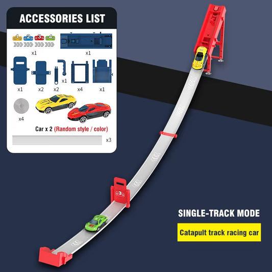 TECH ESSENTIALS — Rail Car Track Racing Set