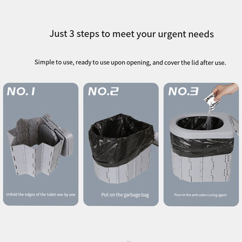 TECH ESSENTIALS —Portable Folding Toilet