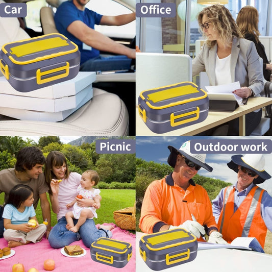 TECH ESSENTIALS — 2-IN-1 ELECTRIC HEATED LUNCH BOX