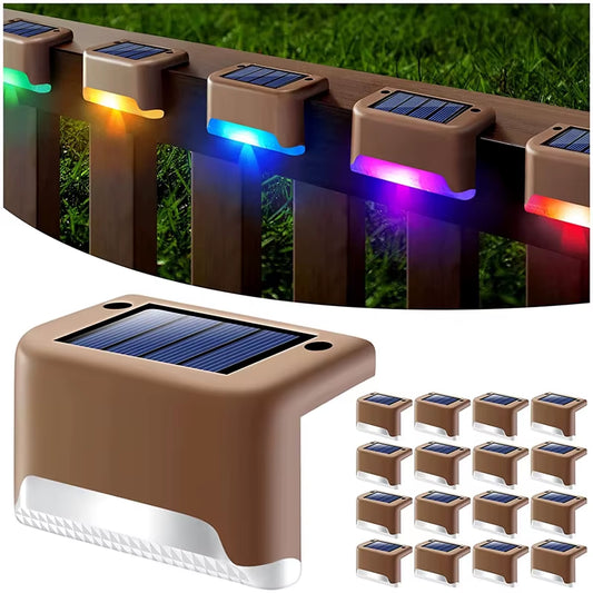 2/4/8/16 Pack Solar Deck Lights LED Waterproof Outdoor Solar Powered LED Step Lights for Decks Stairs Patio Yard Garden Decor