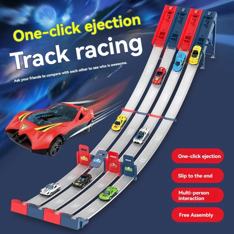 TECH ESSENTIALS — Rail Car Track Racing Set