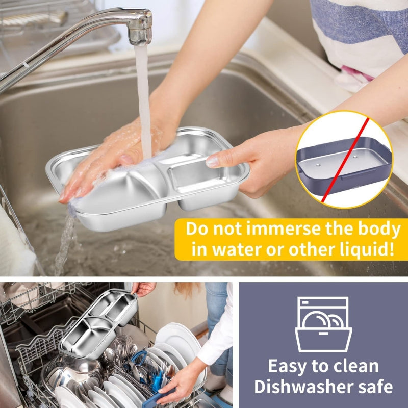 TECH ESSENTIALS — 2-IN-1 ELECTRIC HEATED LUNCH BOX