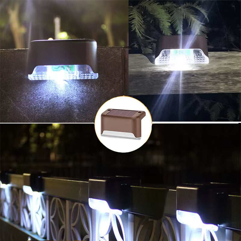 2/4/8/16 Pack Solar Deck Lights LED Waterproof Outdoor Solar Powered LED Step Lights for Decks Stairs Patio Yard Garden Decor