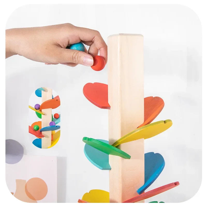 TECH ESSENTIALS — Wooden Rainbow Music Tree Ball Track