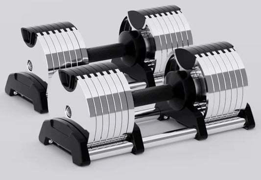 TECH ESSENTIALS — Professional Electroplated Dumbbell Set (32kg)