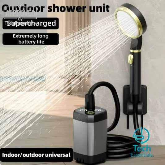 TECH ESSENTIALS — Portable Electric Shower Unit