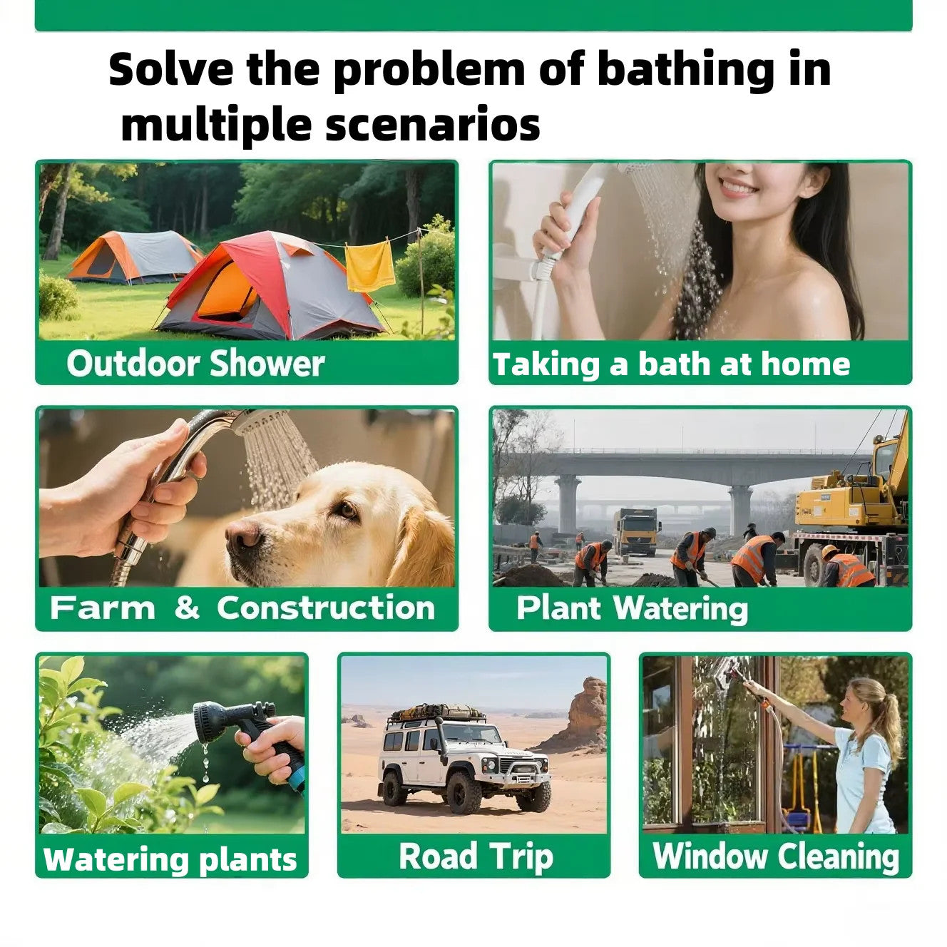 TECH ESSENTIALS — Portable Electric Shower Unit