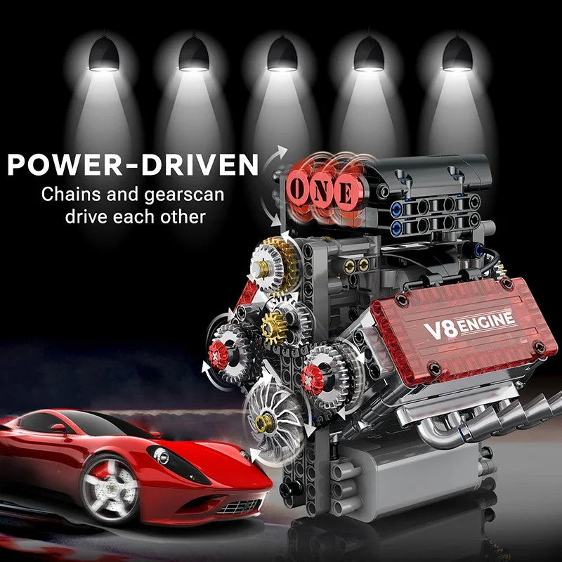 TECH ESSENTIALS — V8 Engine Motorized Electrical Model