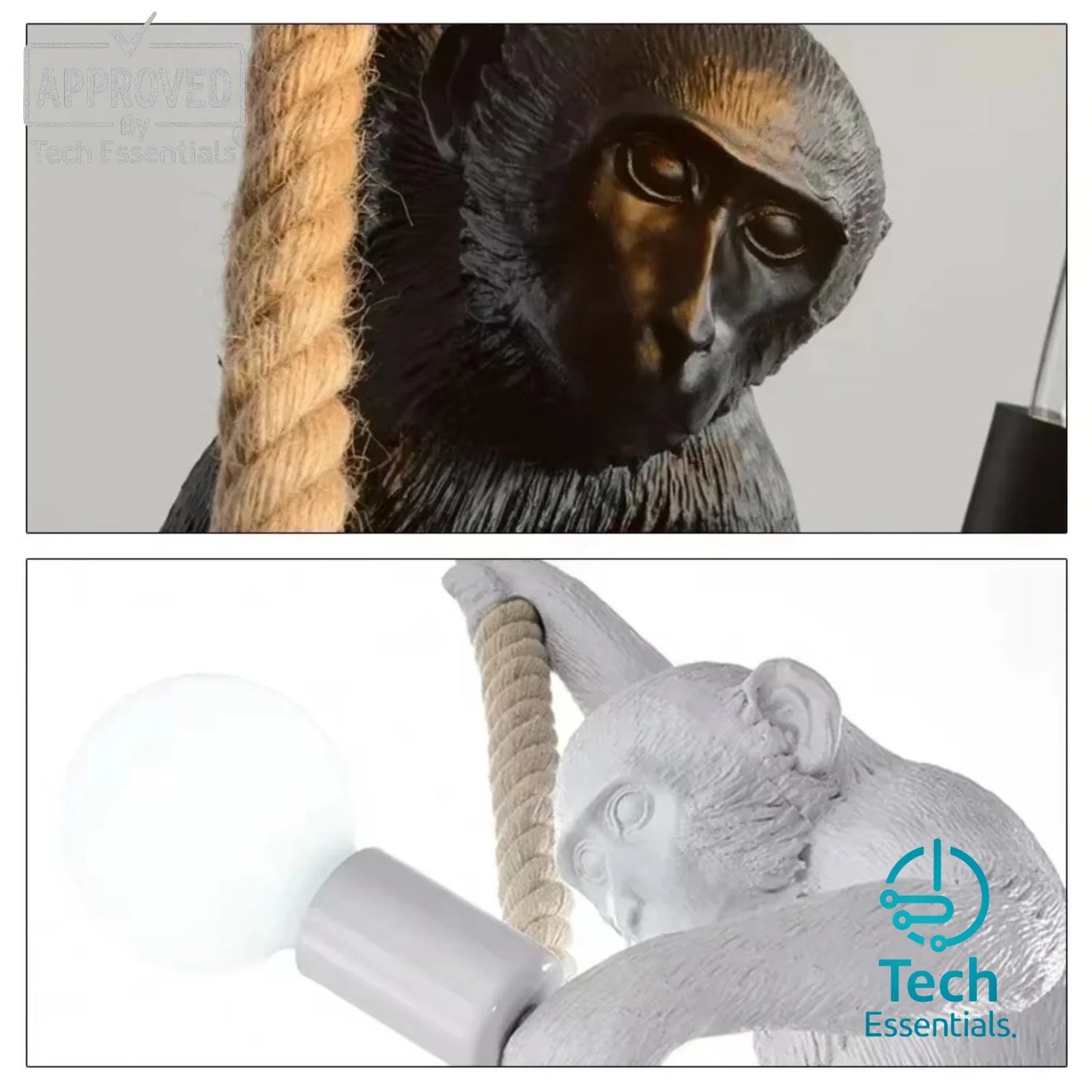TECH ESSENTIALS — Retro Resin Monkey Wall Lamp