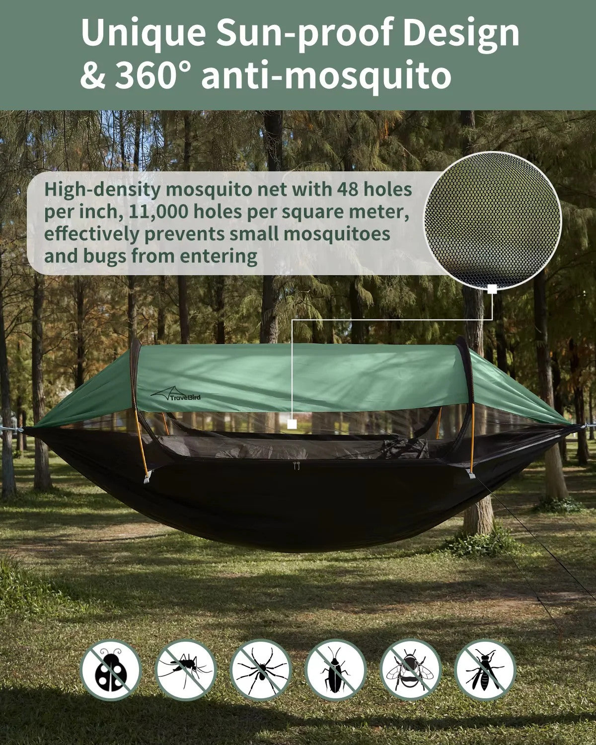 TECH ESSENTIALS — Large Hammock with Mosquito Net