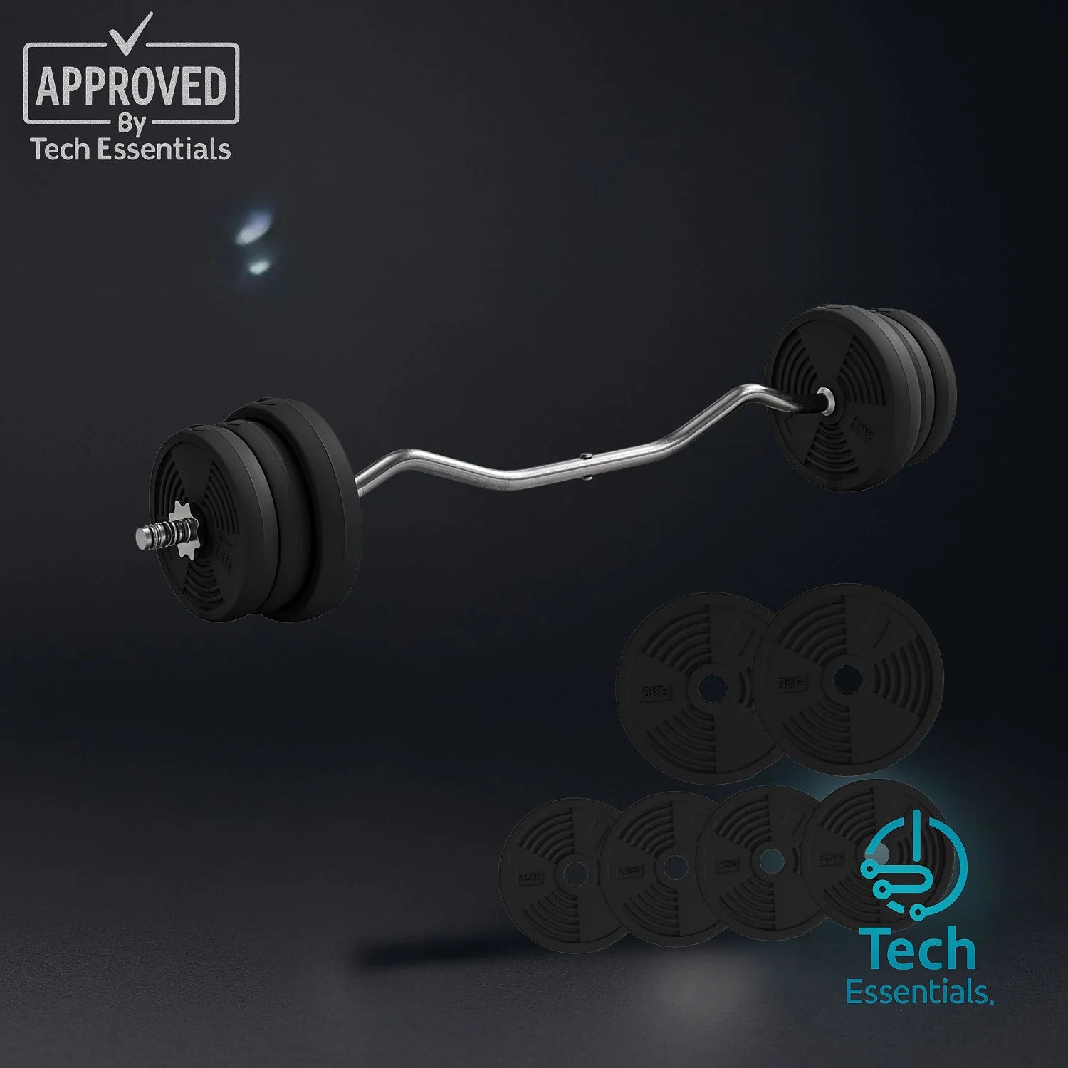TECH ESSENTIALS — 25kg Barbell Weights Set
