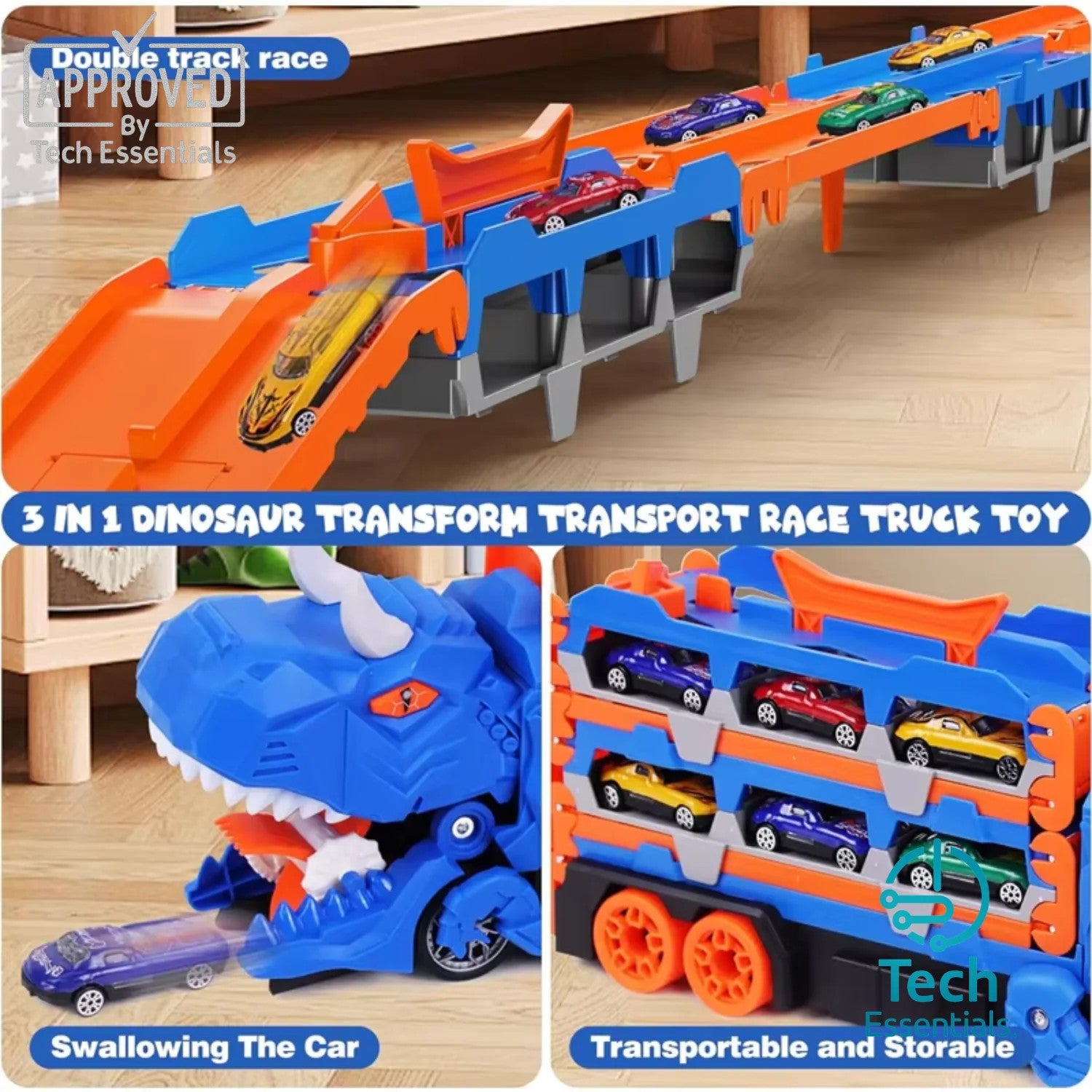TECH ESSENTIALS — Dinosaur Transport Truck Toy