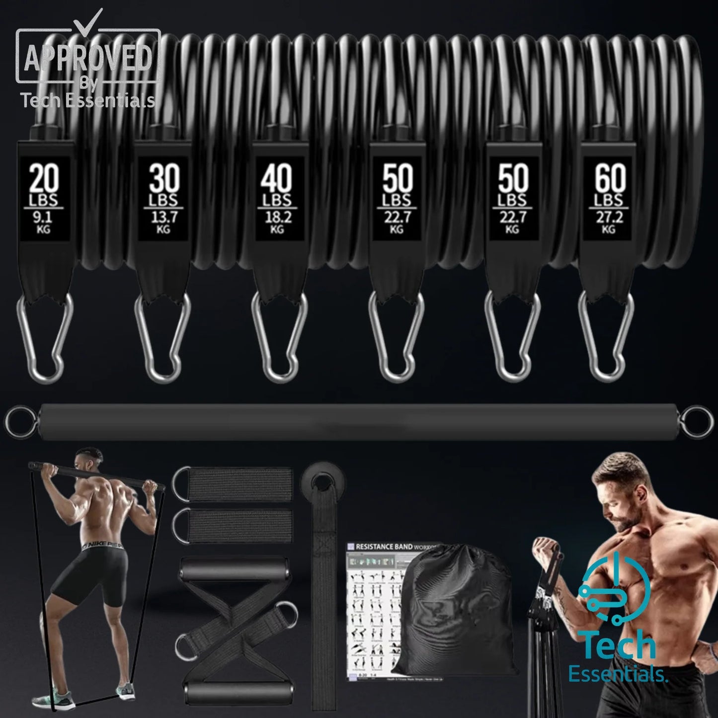 TECH ESSENTIALS — Resistance Bands Set