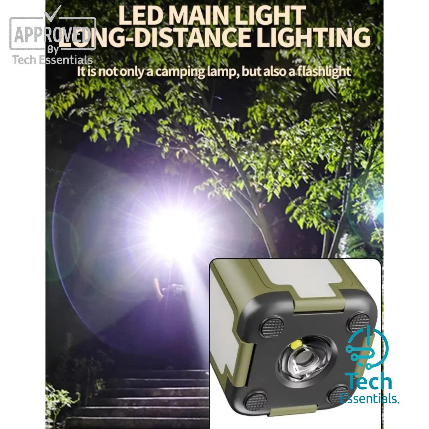 TECH ESSENTIALS — Solar Outdoor Portable Camping Light