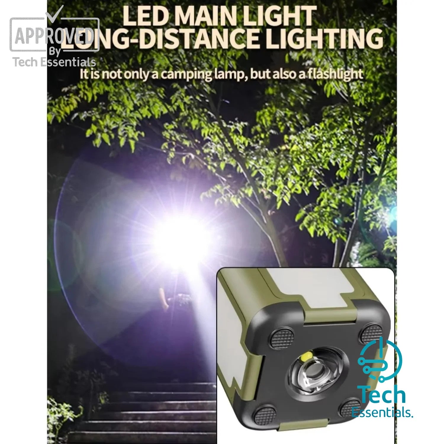 TECH ESSENTIALS — Solar Outdoor Portable Camping Light