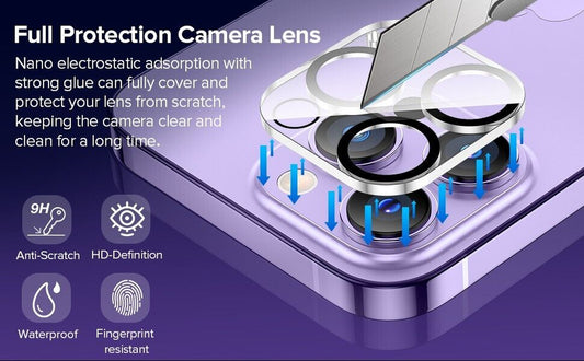 Camera Lens Protector for Iphone 16 15 14 13 12 11 Pro Max Mini Tempered Glass
