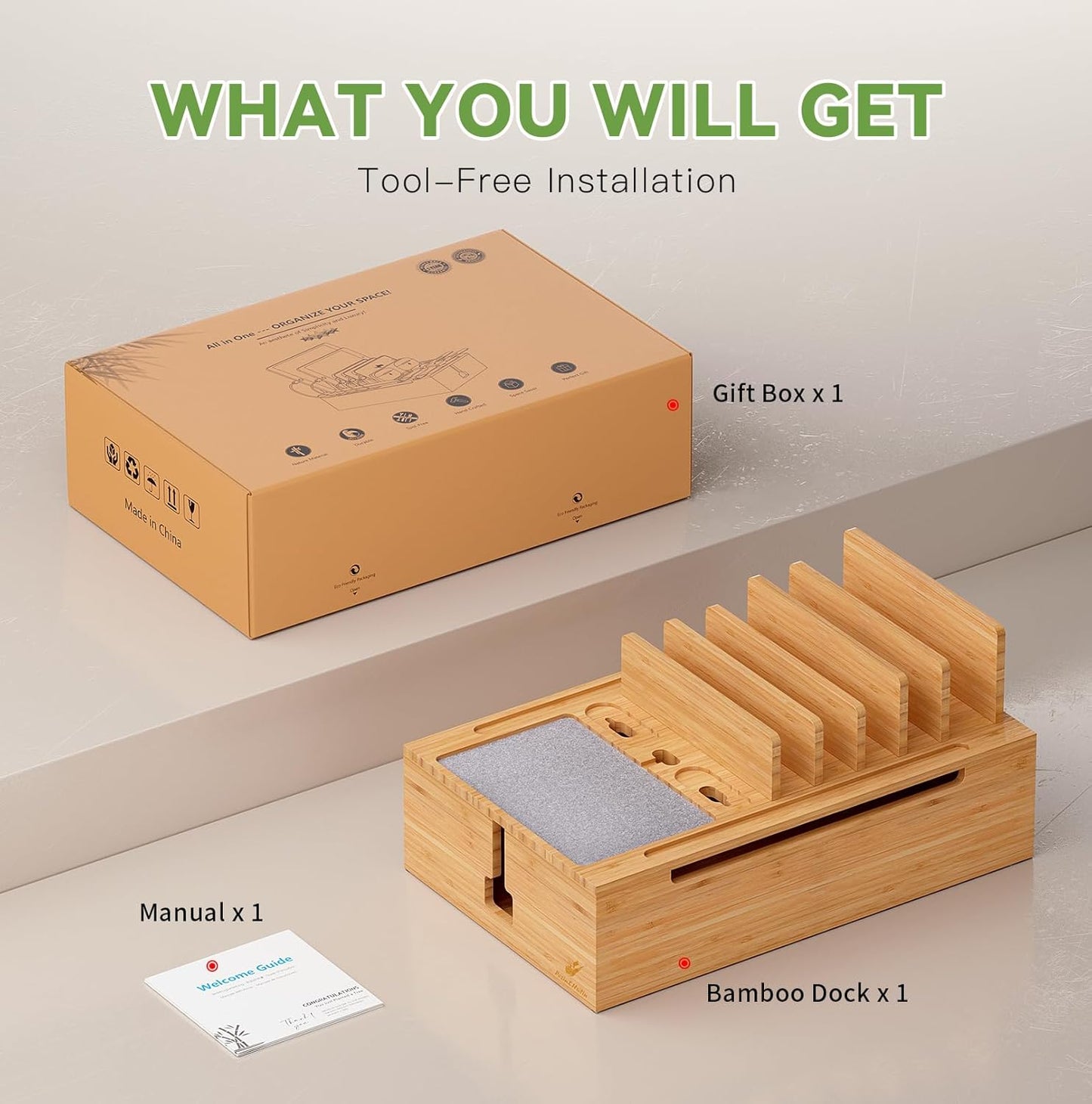 TECH ESSENTIALS — Bamboo Multi-Device Charging Station