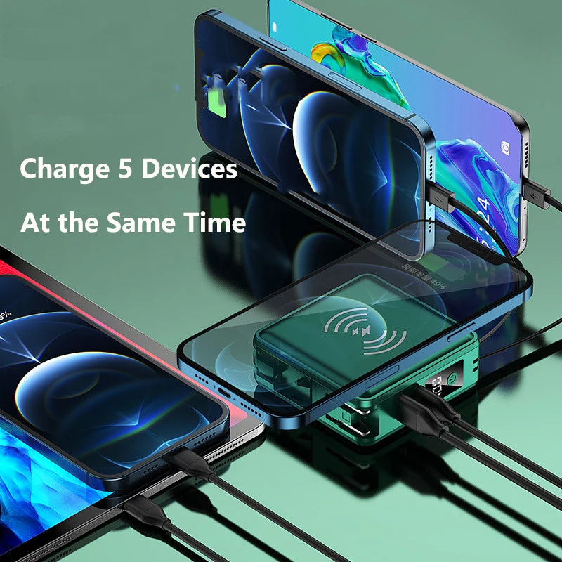 5 in 1 Wireless Power Bank (15000Mah)