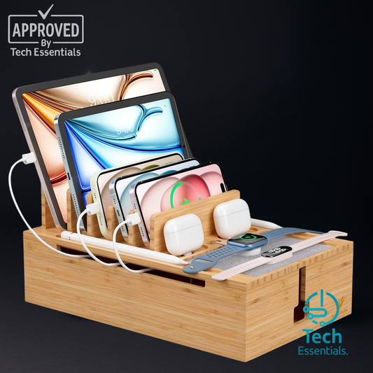 TECH ESSENTIALS — Bamboo Multi-Device Charging Station