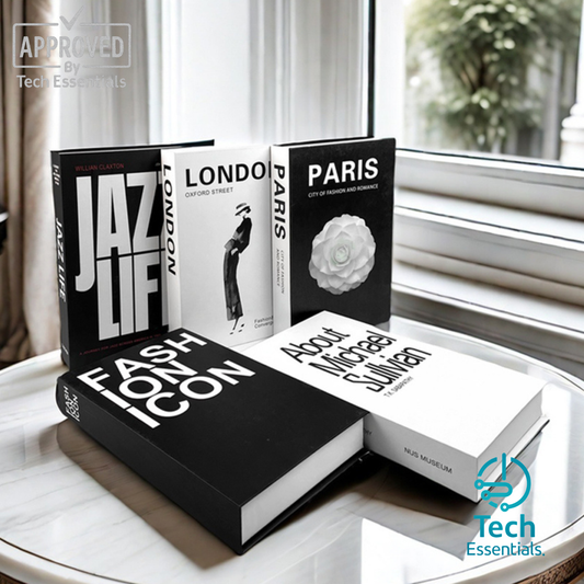 TECH ESSENTIALS — Book Décor with Hidden Storage