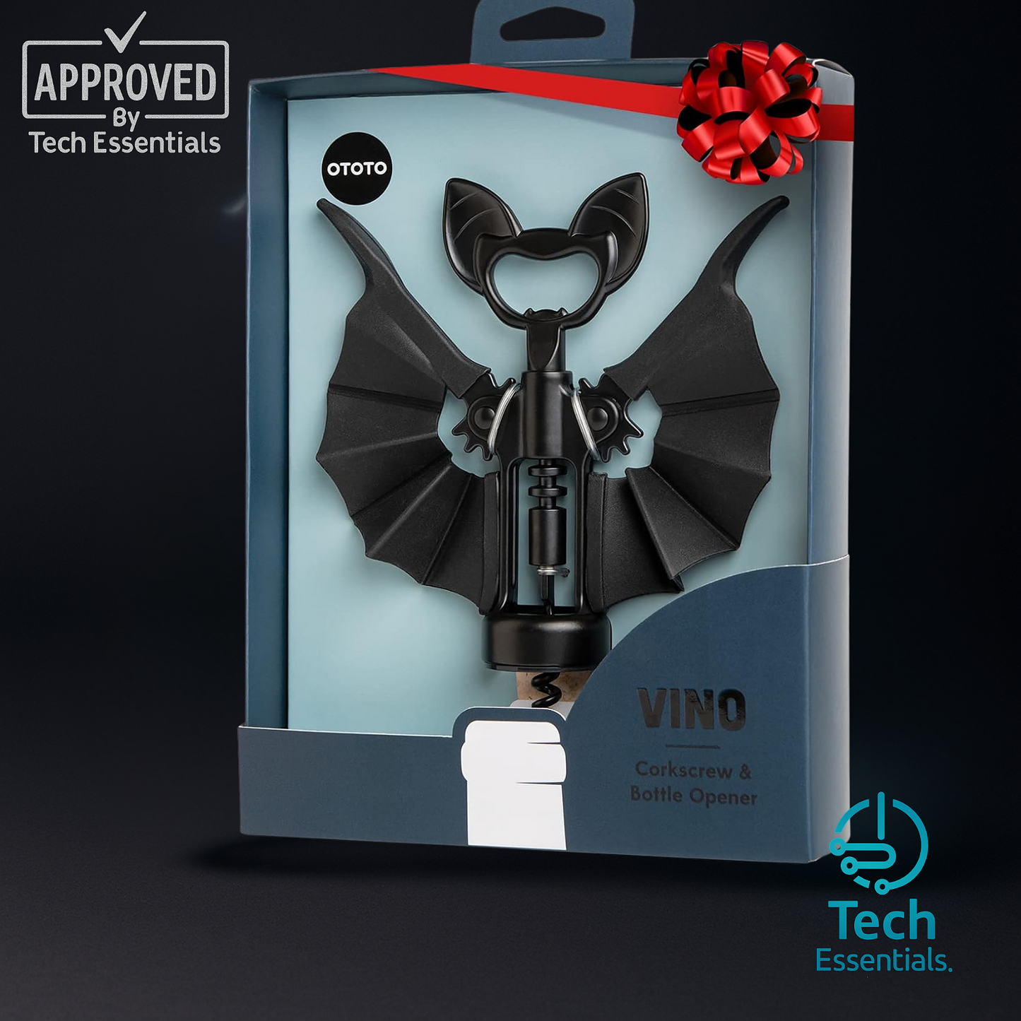 TECH ESSENTIALS — Bat Bottle Opener & Corkscrew