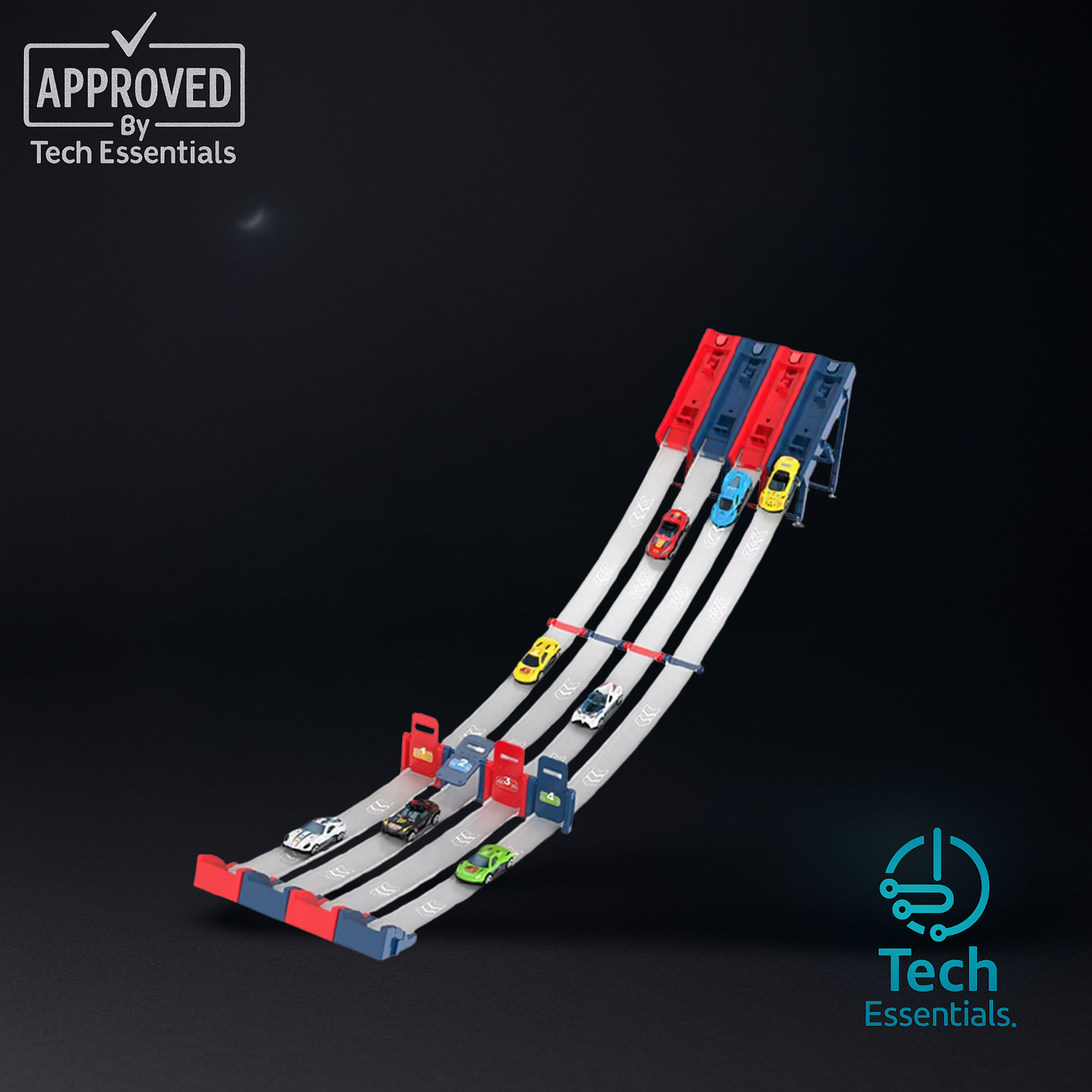 TECH ESSENTIALS — Rail Car Track Racing Set