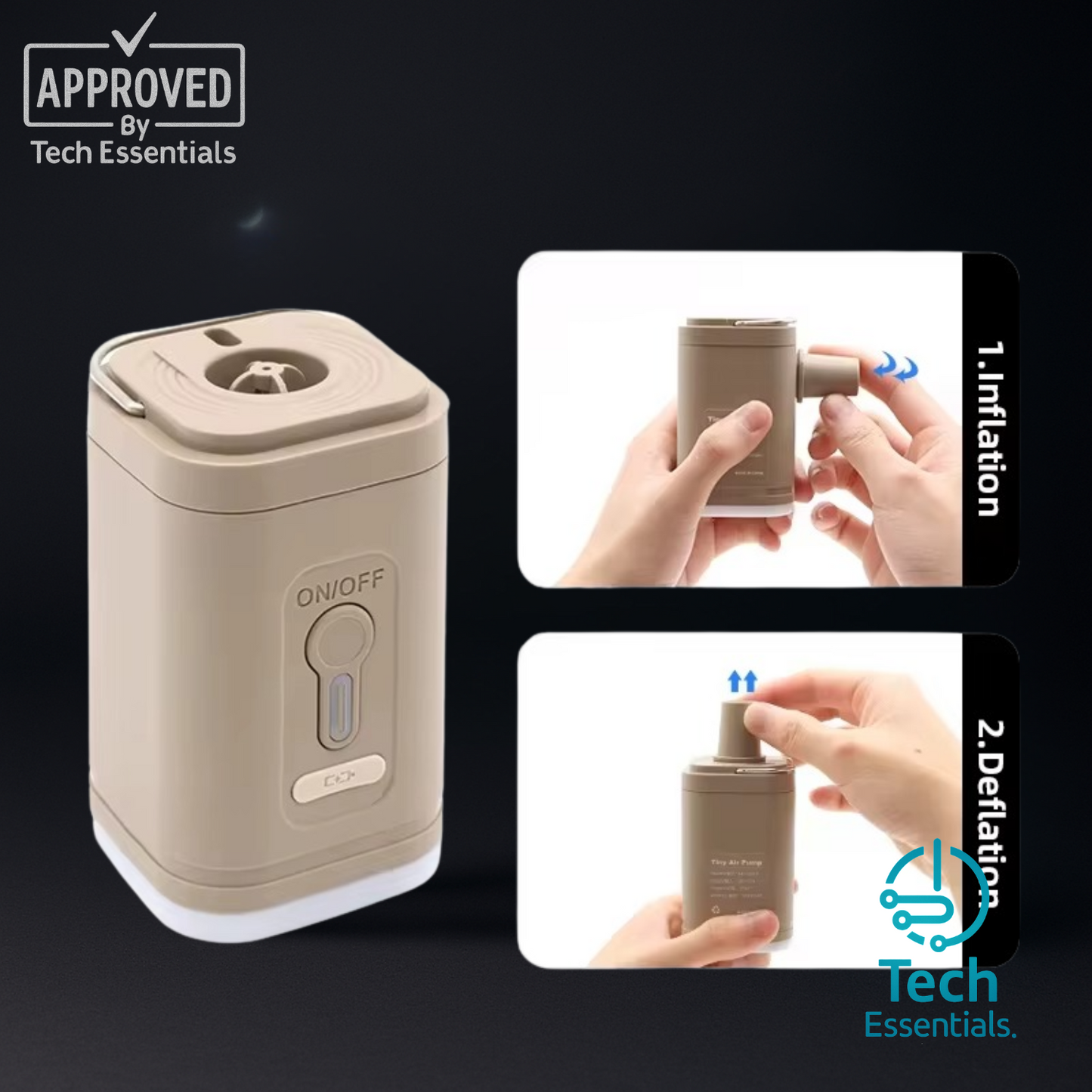 TECH ESSENTIALS — Wireless Inflator/Deflator for Camping