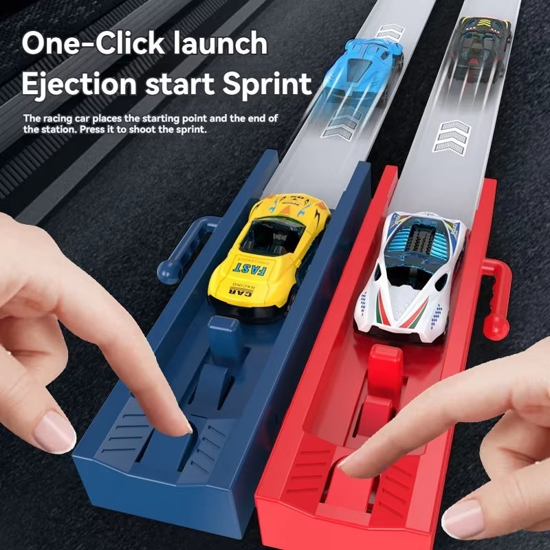 TECH ESSENTIALS — Rail Car Track Racing Set