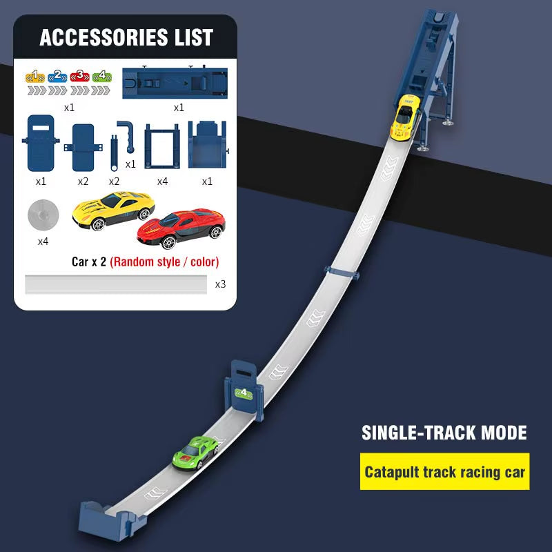 TECH ESSENTIALS — Rail Car Track Racing Set