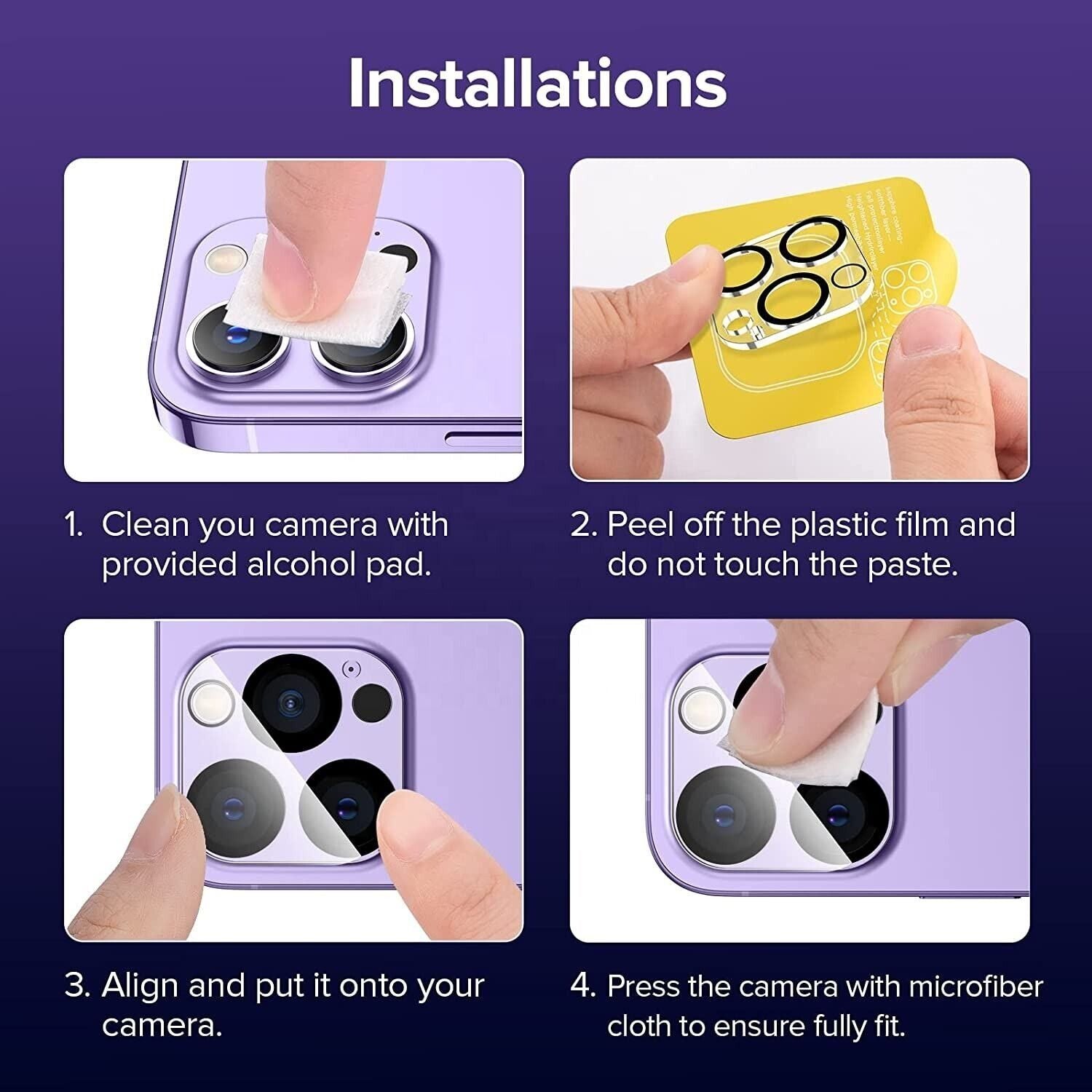 Camera Lens Protector for Iphone 16 15 14 13 12 11 Pro Max Mini Tempered Glass